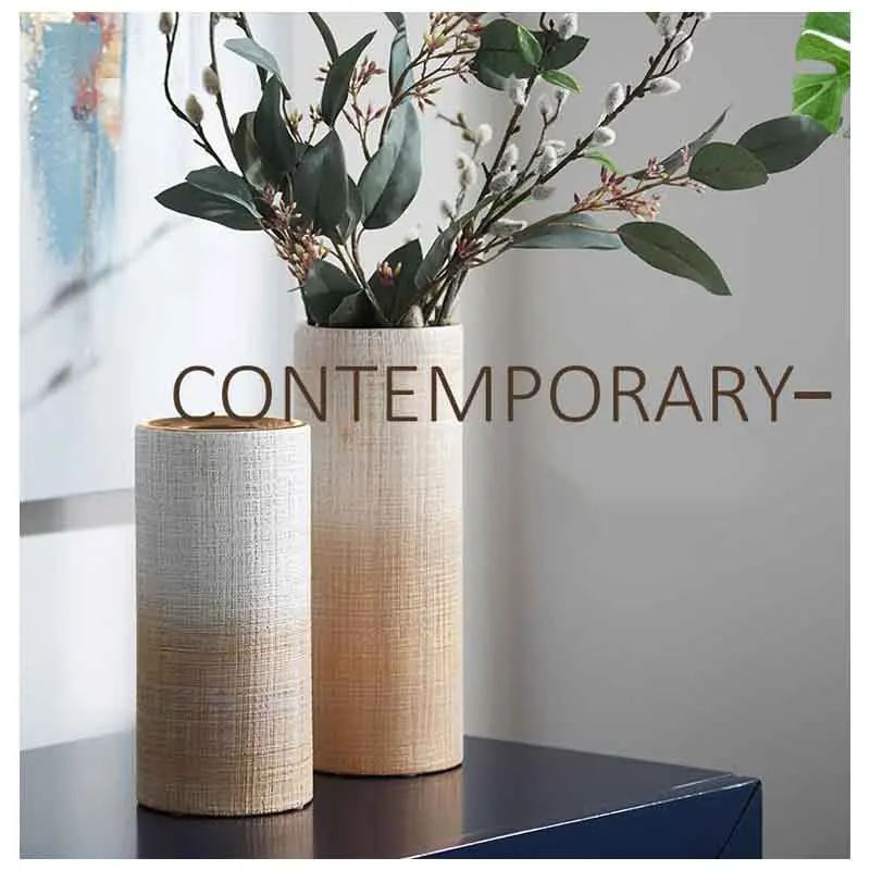 Золотая ваза выполненная вручную настольная цилиндр центральный элемент дома