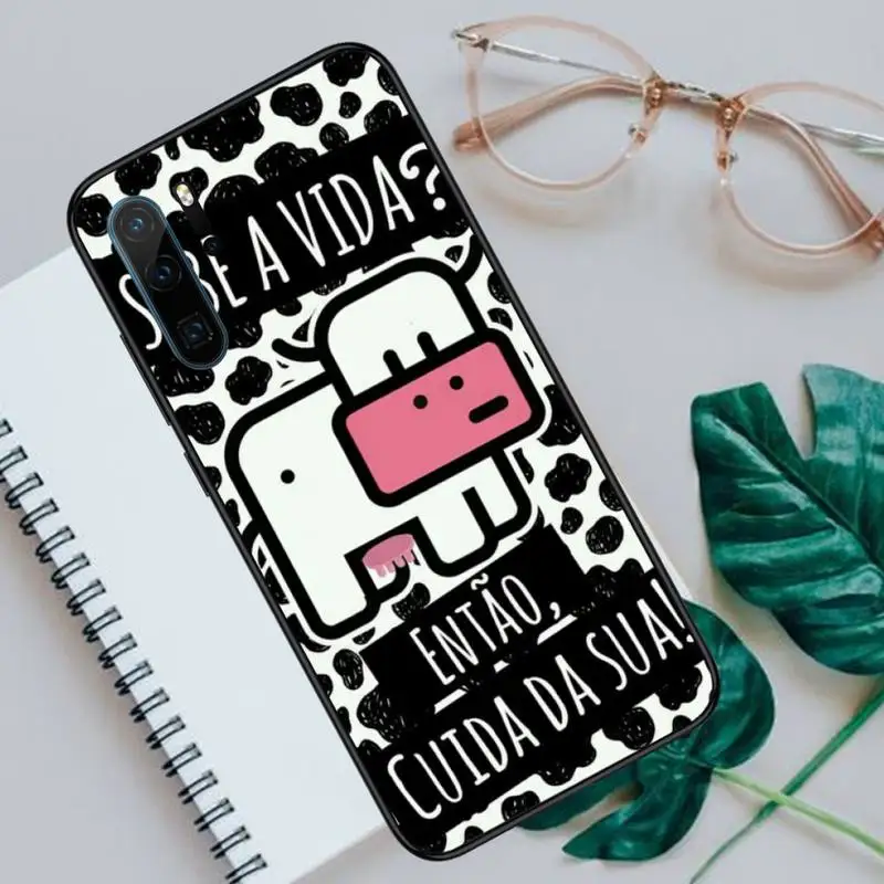 

Cow Print Black White Phone Cases For Huawei P40 P20 P30 lite Pro P Smart 2019 Mate 40 20 10 Lite Pro Nova 5t
