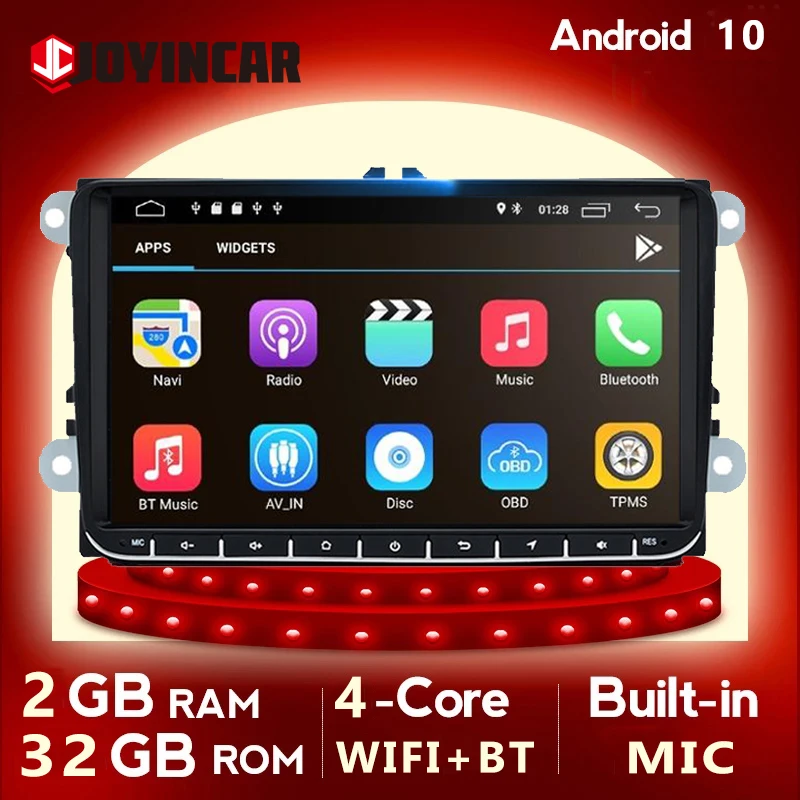 

JOYINCAR 2 din Android 10 Car Radio 9 Inch GPS Multimedia Player For VW/Volkswagen/Golf/Passat/b7/b6/Skoda/Seat/Octavia/Polo/Tig