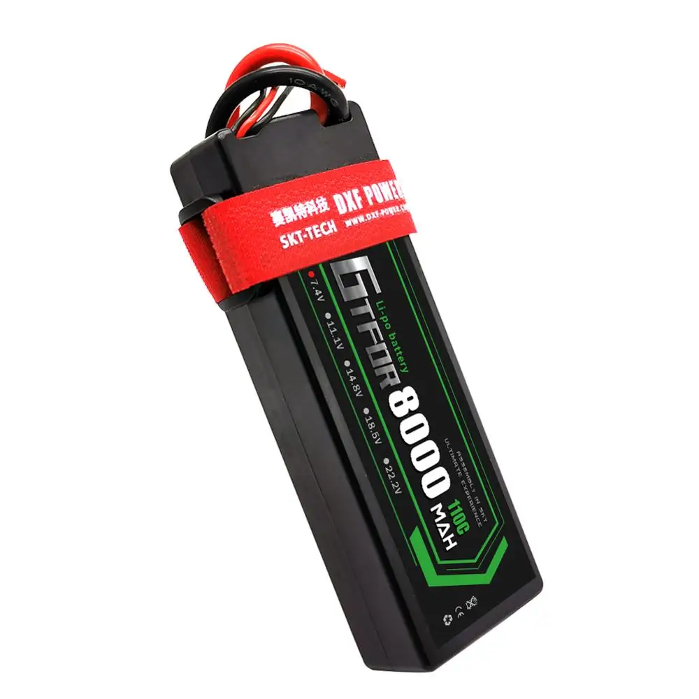 GTFDR 2S Lipo Battery 7 4 В 110C-220C 8000 мАч твердый корпус RC Deans Plug для 1/10 1/8 tour rc car buggy Car Truck |