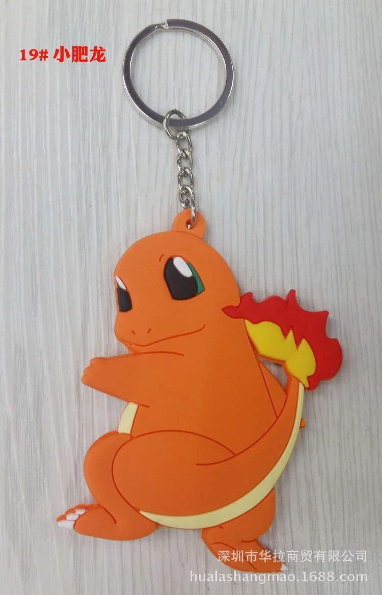 Мультфильм Аниме ПВХ Покемон Сквиртл Bulbasaur Venusaur Chansey Psyduck Jigglypuff Totodile Houndoom прекрасный Забавный брелок Кадена
