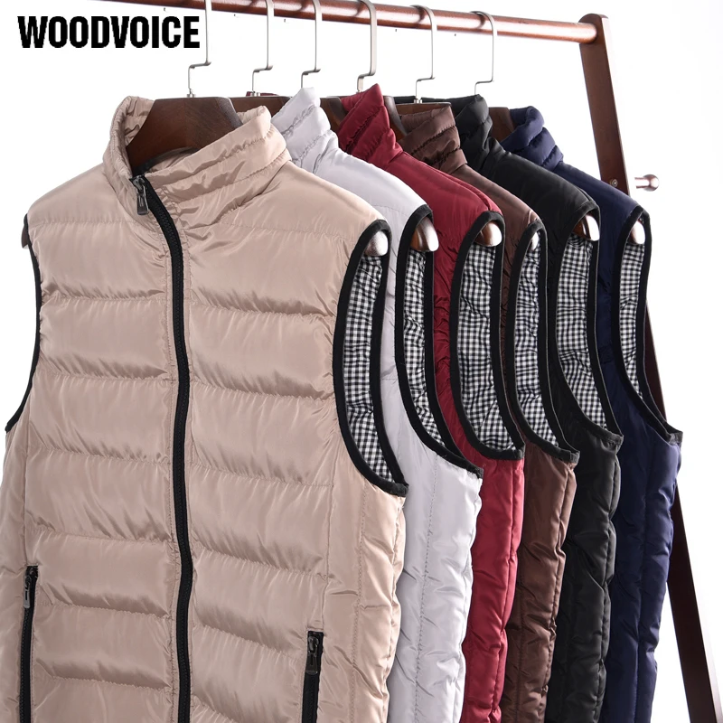 

Autumn Winter Sleeveless Vest Male Outwear Casual Slim Coat Men's Solid Gilet Vest Couple Lovers Waterproof Waistcoat Big Size