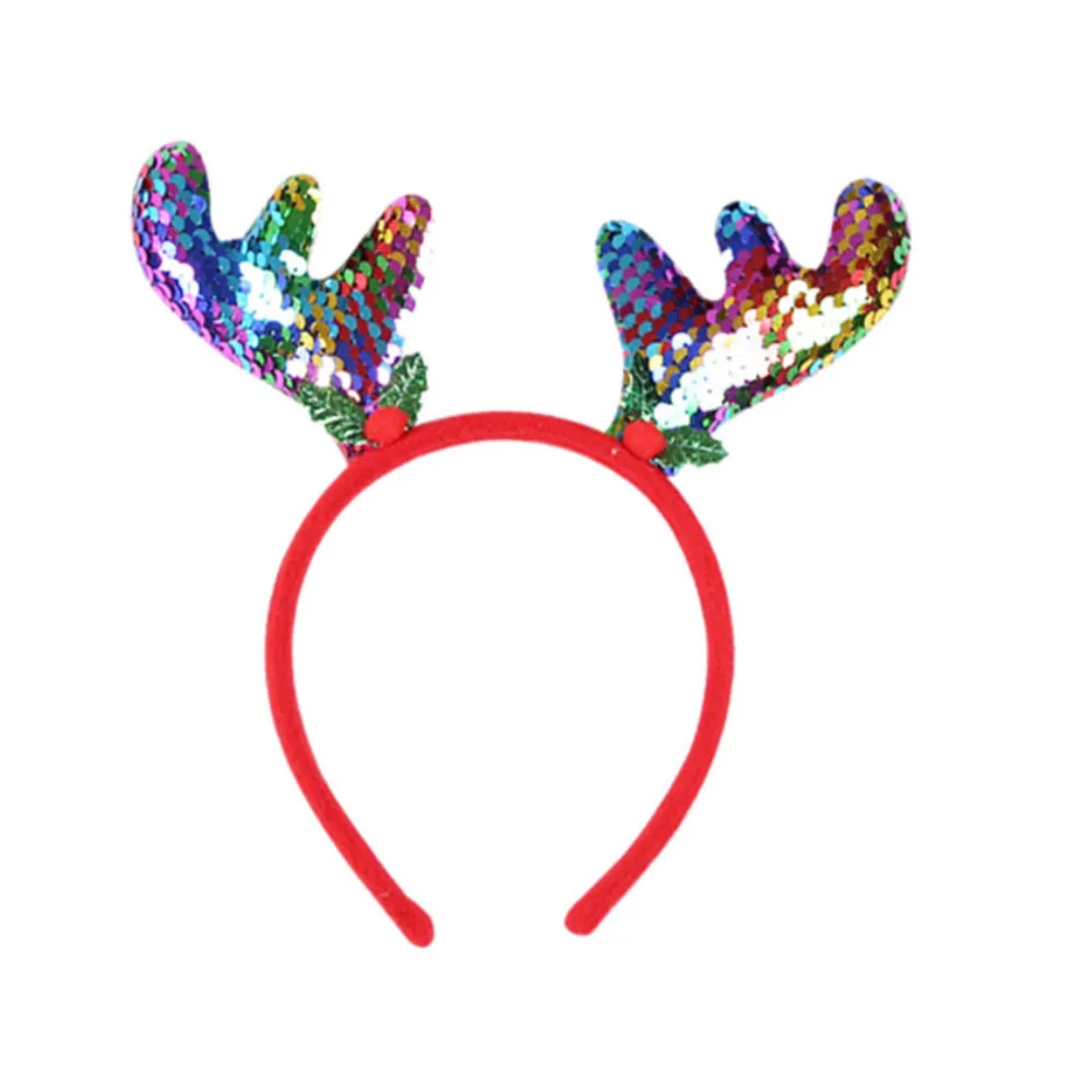 Новогодняя повязка на голову с оленями и Сантой|Рождественские повязки| |