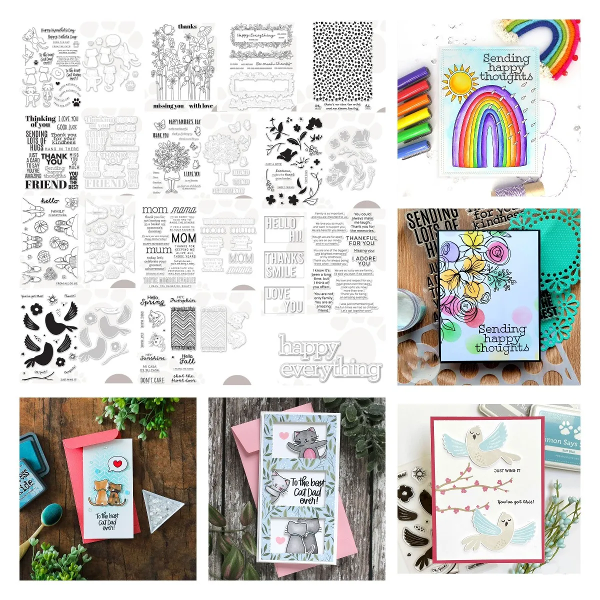 

Variety Flowers Mother's Day Decoration Love Greeting Cards With Flowers Metal Cutting Die And Stamp DIY Scrapbooking Stencil