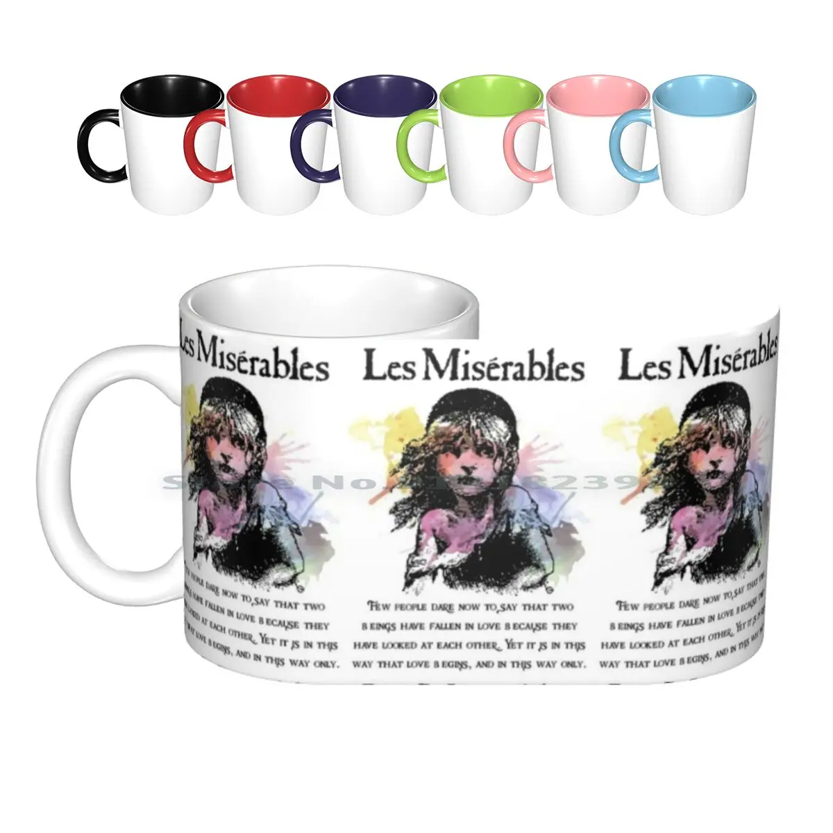 

Hugo Les Miserables Watercolour Art 'few People Dare Now To Say...' Ceramic Mugs Coffee Cups Milk Tea Mug Les Miserables