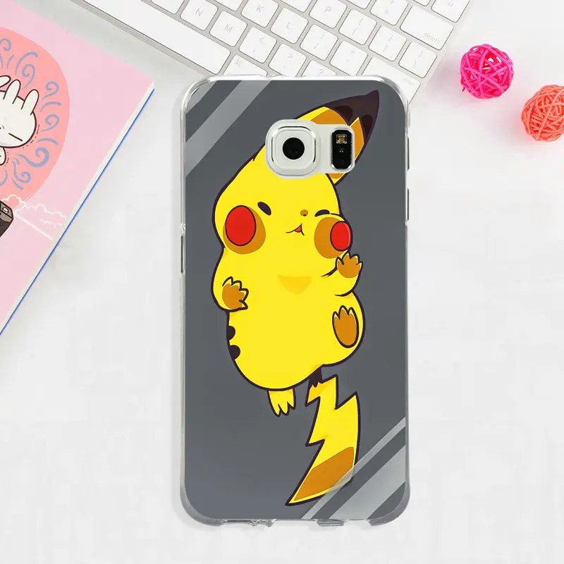 image 2 Для samsung Galaxy Note 3 4 5 8 S3 S4 S5 мини S6 S7 S8 S9 Edge Plus On5 On7 Мягкий ТПУ чехол для телефона милый прекрасный Покемон Пикачу - Цвет: image 2