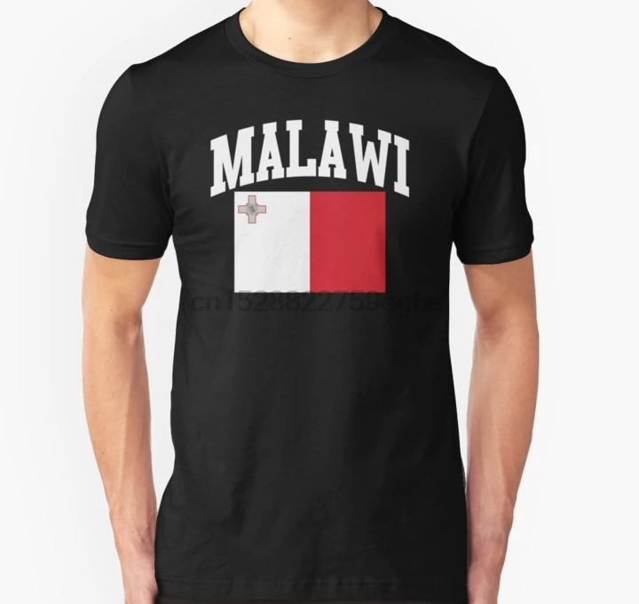 Мужская футболка с флагом малавы Женская футболки Топ |