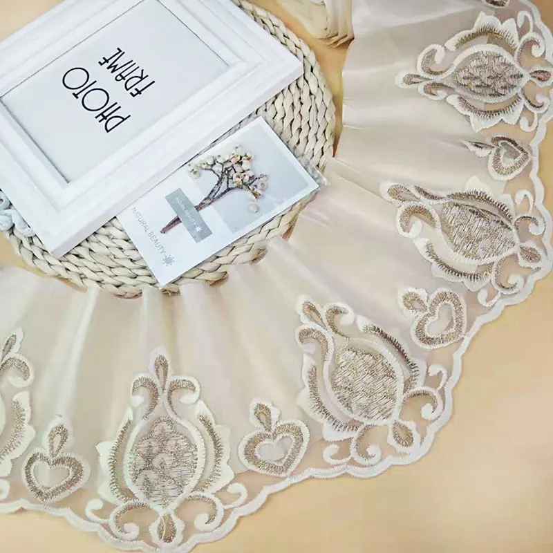 Двухслойная декоративная кружевная вышитая отделка для дивана занавески