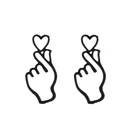 Лидер продаж; Корейские модные черные Цвет палец серьги в форме сердца вечерние модные ювелирные изделия показать вам Любовь К-поп серьги гвоздики для женщин и девочек