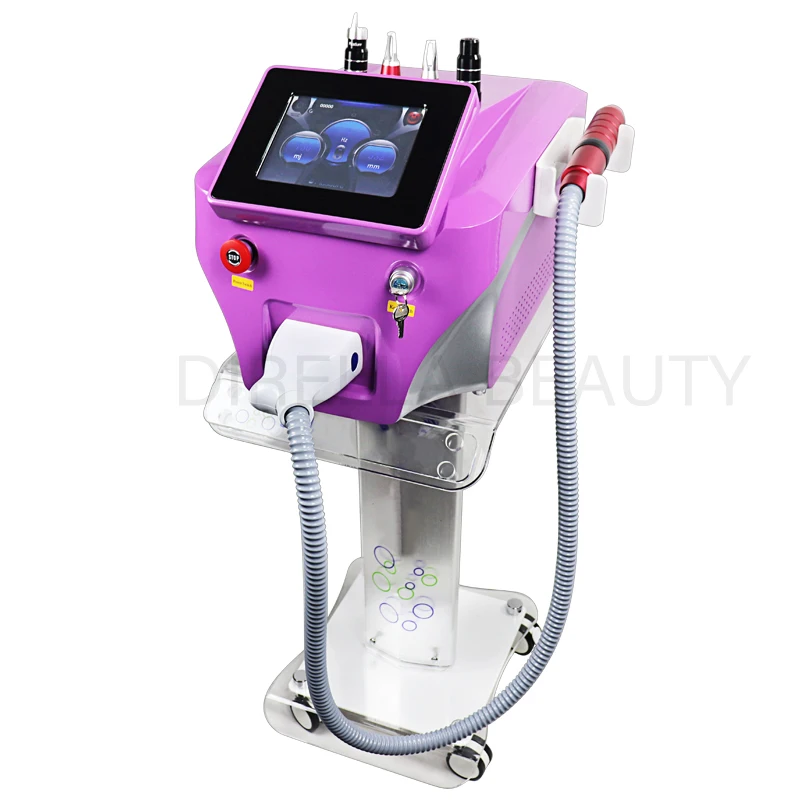 

Portable Picosecond Nd Yag Laser 532nm 755nm 1064nm 1320nm With Carbon Peeling Skin Whitening Pico Laser Tattoo Removal Machine