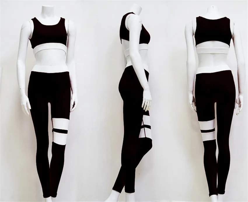 Женские комплекты для йоги однотонный спортивный костюм с высокой талией