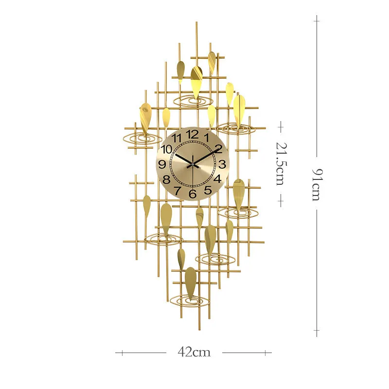 

Luxury Large Wall Clocks Metal Modern Home Decoration Living Room Decor Gold Bedroom Wall Watch Creative Art Kitchen Clocks