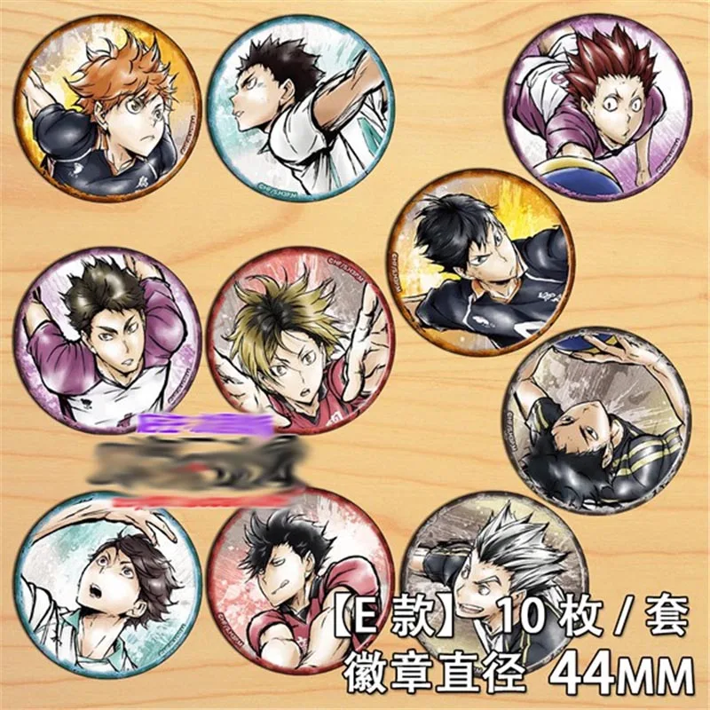 10 шт. аниме Haikyu! Булавки для рюкзака сумки коллекция аксессуаров булавки значок