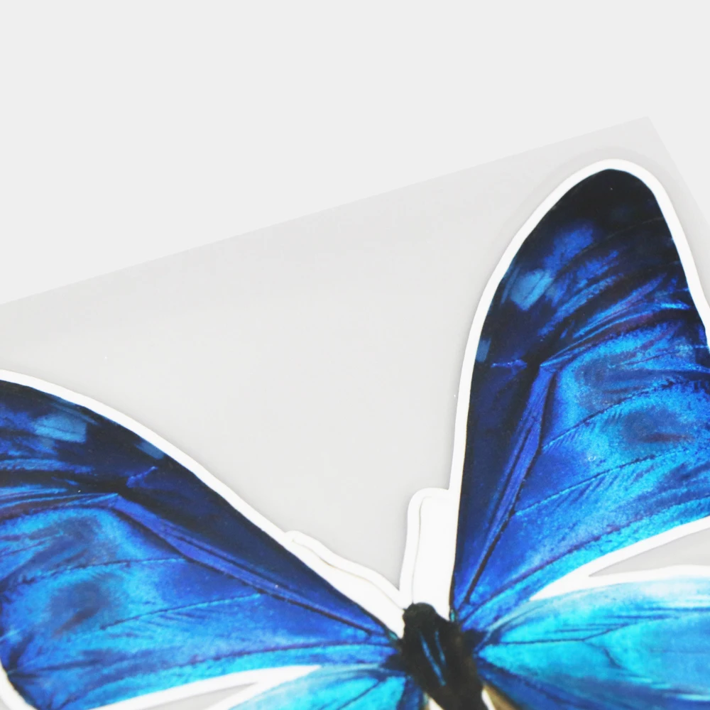

YJZT 14.715.2CM Blue Flash Butterfly Vinyl Decals Pretty Animal Body Decoration Car Sticker 21A-1106