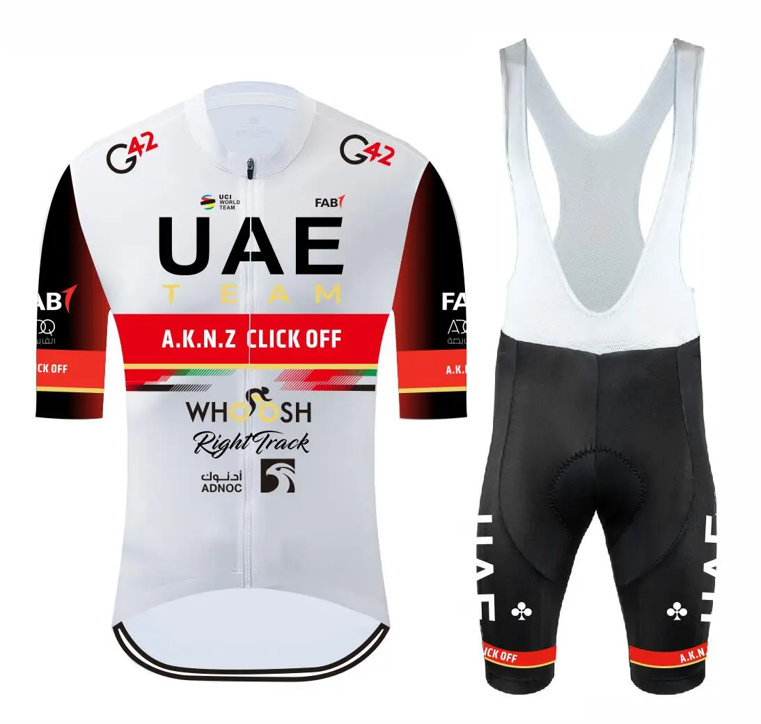 

UAE Team Cycling Jersey 2021 Summer Set Cycle Clothes Man Suit Road Bike Clothing Bicycle Apparel UAEmiratesReplica