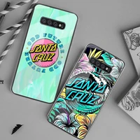 skateboard brand santas cruzs phone case tempered glass for samsung s20 plus s7 s8 s9 s10 plus note 8 9 10 plus