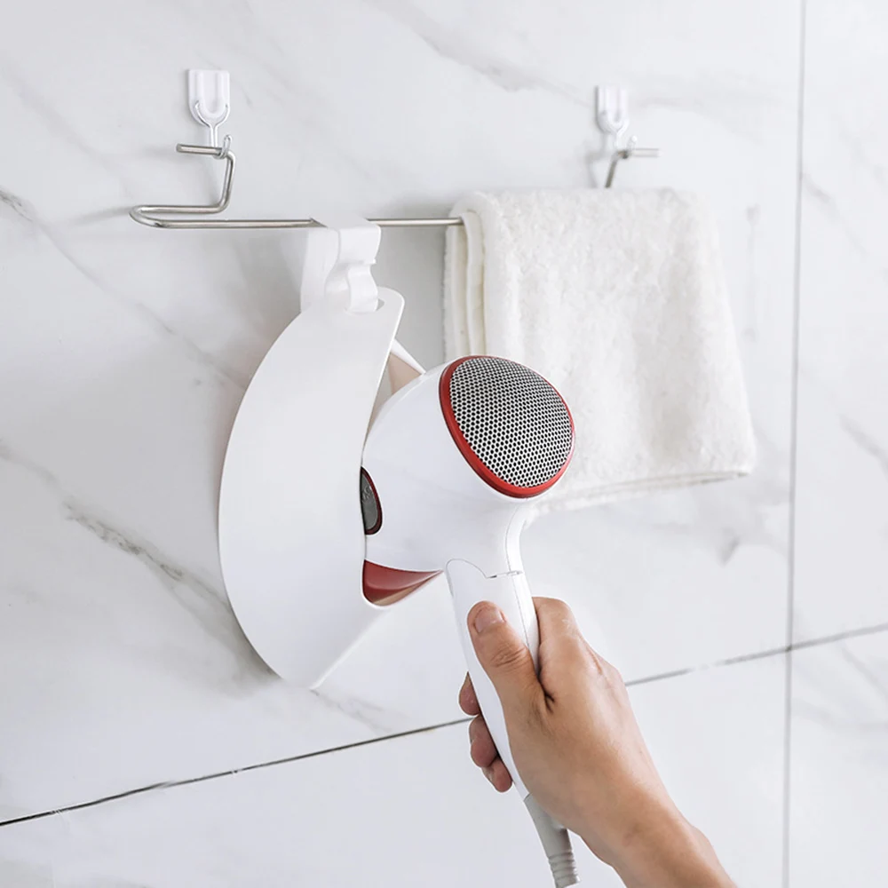 Полка для ванной аксессуары держатель фена подставка хранения подвесное