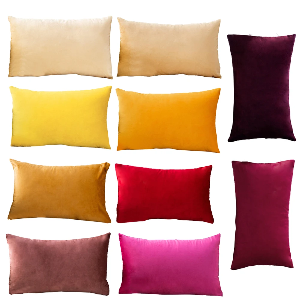 

Minimalist Smooth Velvet Pillowcase Bedroom Sofa Decorative Sleeping Rectangle Pillowcase Pillow Cover