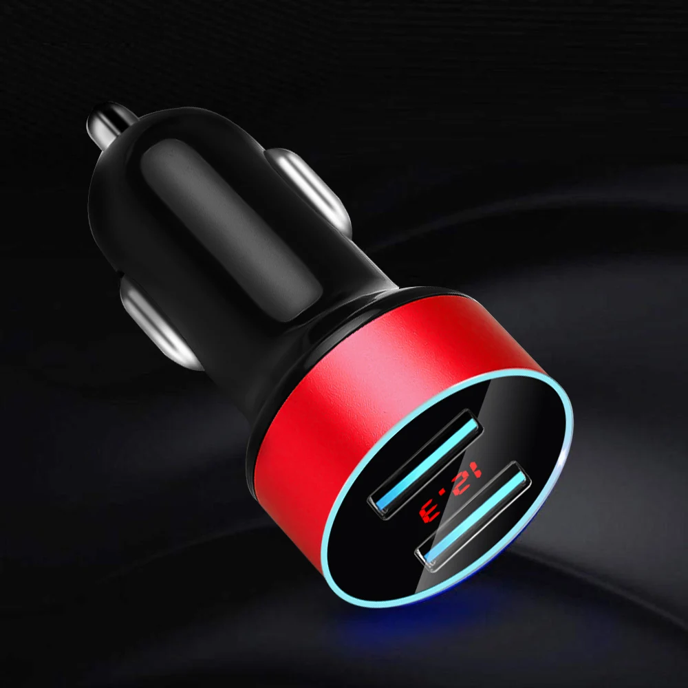 Фото Автомобильное зарядное устройство с двумя USB-портами FM-передатчик 5 в 3 1 А Автомобильное зарядное устройство с двумя USB-портами FM-передатчик 5 в 3 1 А