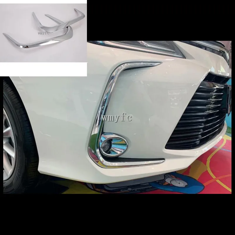 

ABS Chrome 2PCS Car Front Headlight Fog Lamp Eyelid Eyebrow Cover Trim For TOYOTA Corolla 2019 Car Styling Accessories