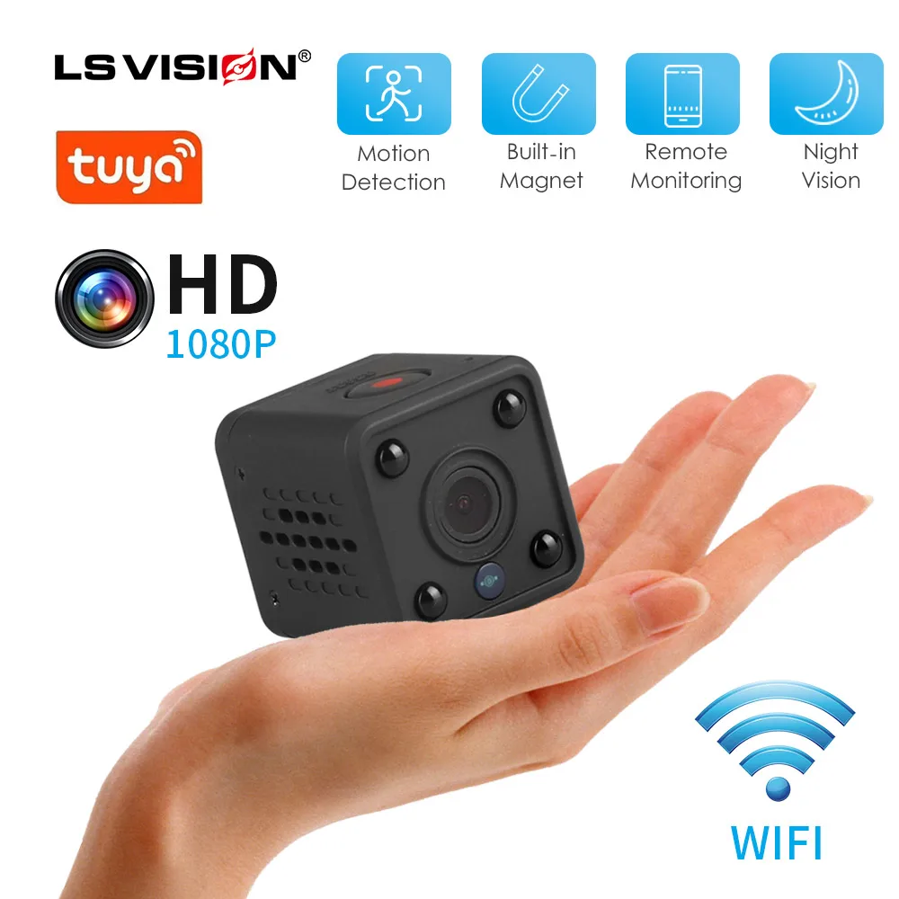 IP-камера Tuya Smart Mini Wi-Fi Full HD 1080P 4XZoom беспроводная с ночным видением