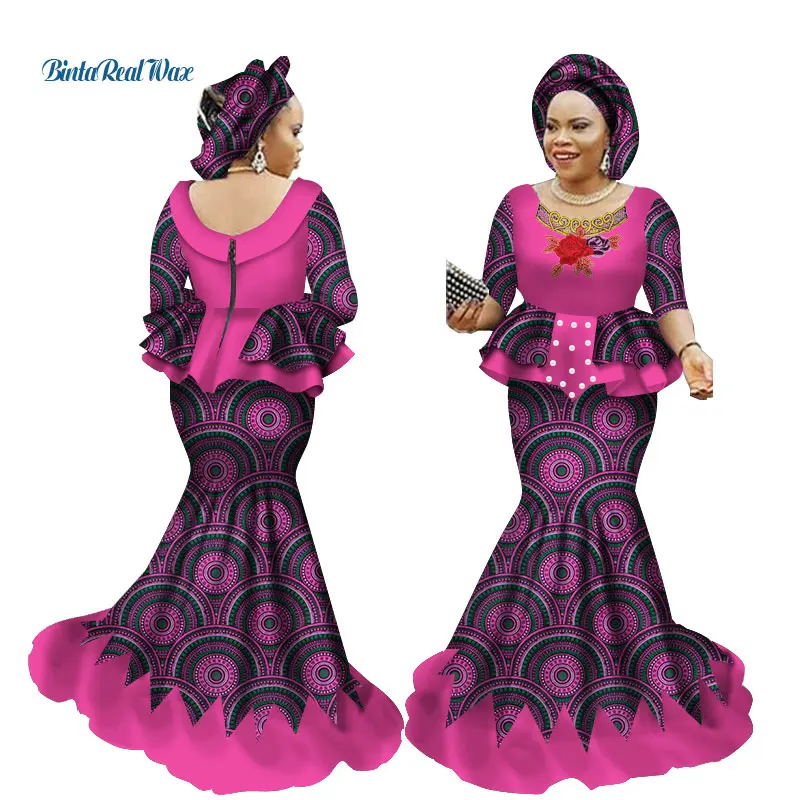 Женский комплект из юбки и кружева в африканском стиле|Африканская одежда| |