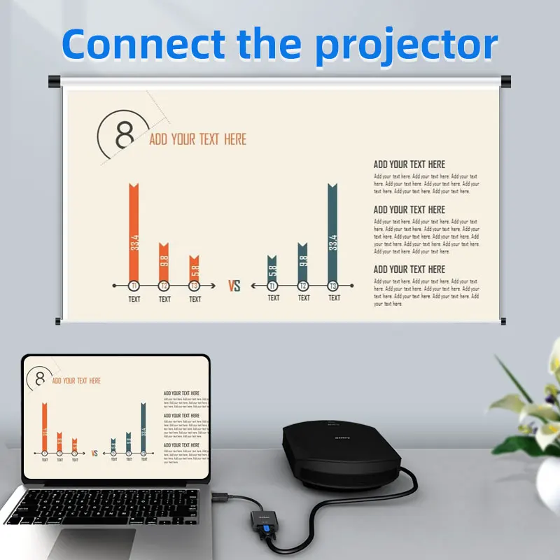 Unnlink 1080P DP to VGA Adapter for TV Graphic Card Laptop Desktop Computer Monitor Projector | Электроника