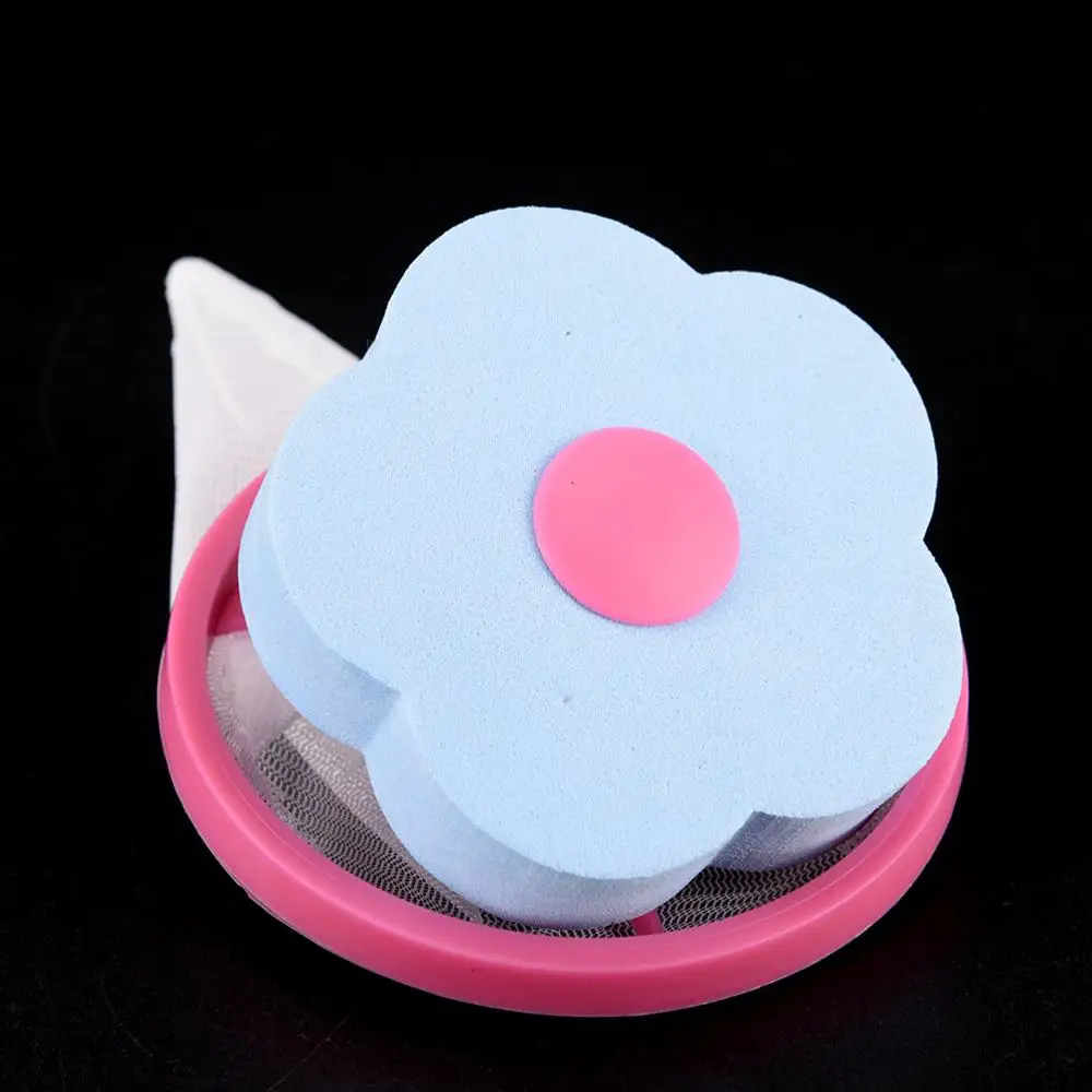 

flower shape mesh filter bag laundry ball floating style washing machine filtration hair removal device house cleaning tools
