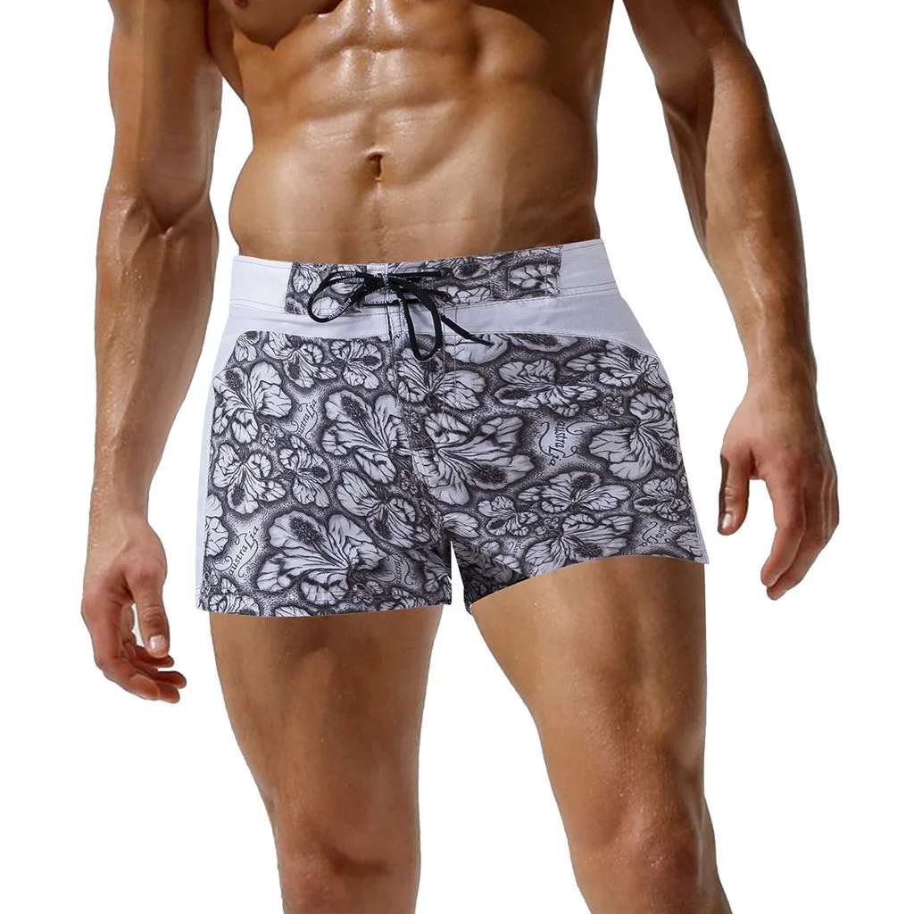 Сексуальные мужские плавки с принтом шорты для плавания сшитые сексуальная