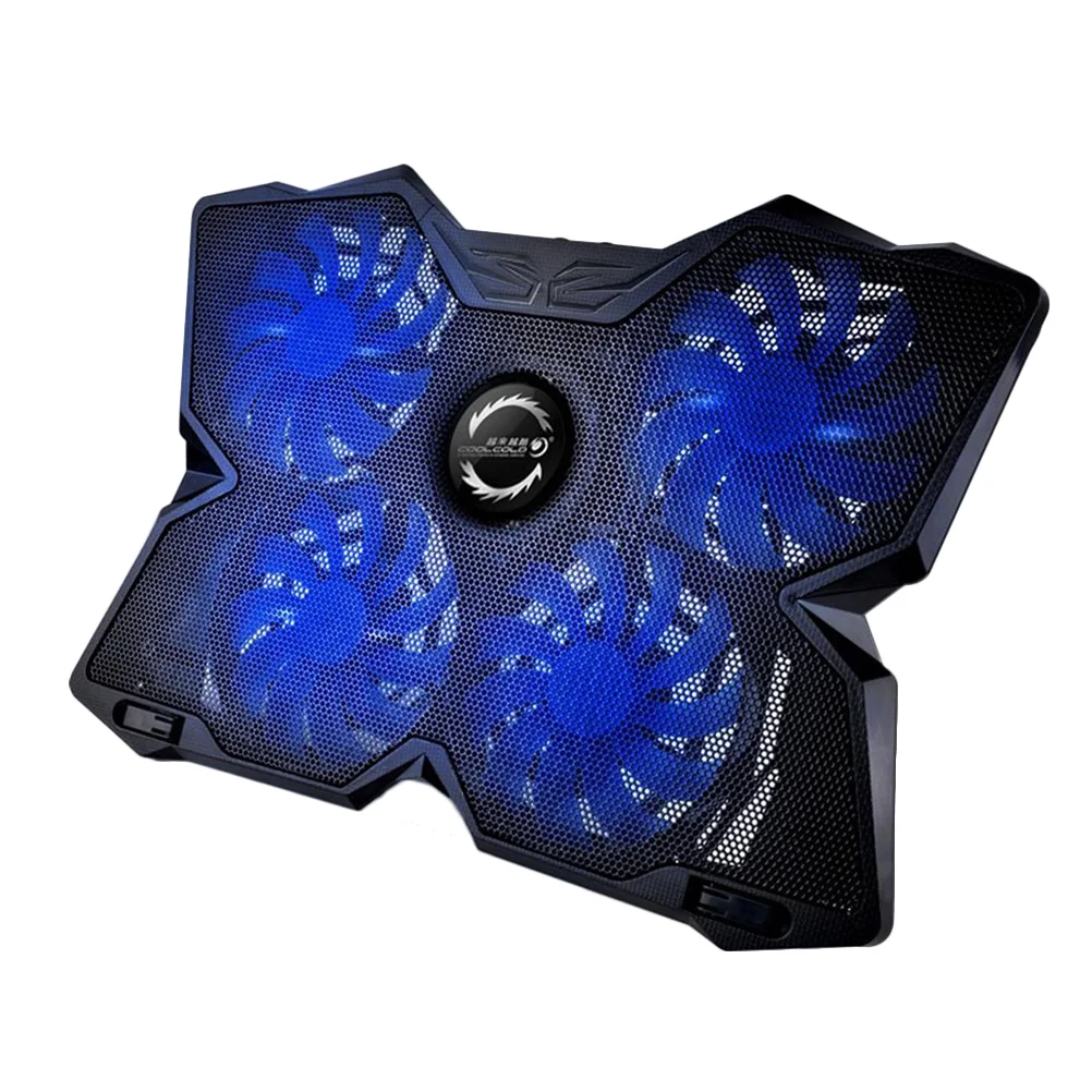 

1Pc Noiseless Laptop Cooler Notebook Cooling Mat USB Cooler 4 Fans Computer Stand Chill Mat (Black)