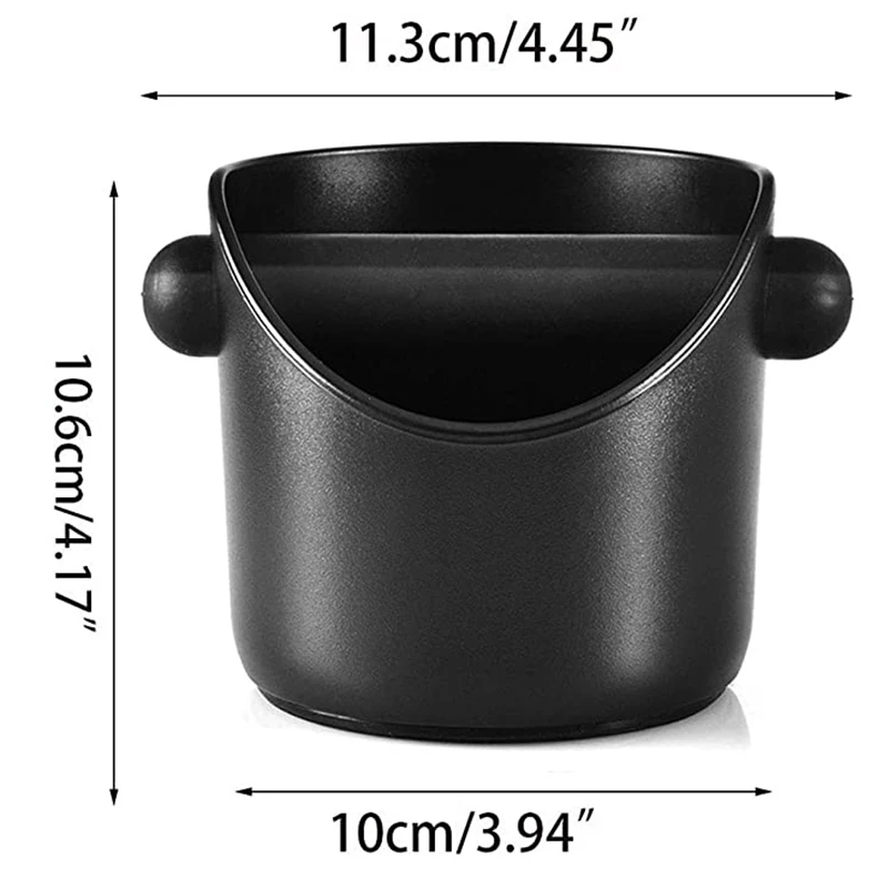 -Coffee Grounds Box Trough Coffee Knocking Bucket Non-Slip Machine Accessories with 2 Brushes |