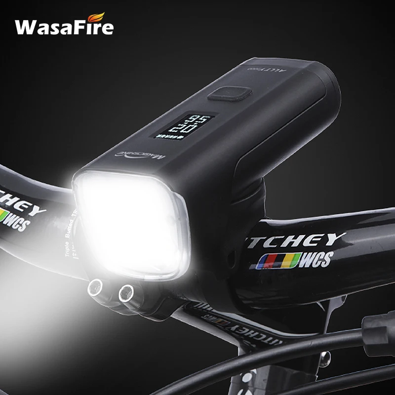

ALLTY 2000 Bicycle Headlight 2000 Lumens Rechargeable Cycling Flashlight Waterproof OLED Screen MTB Road Bike Front Lamp