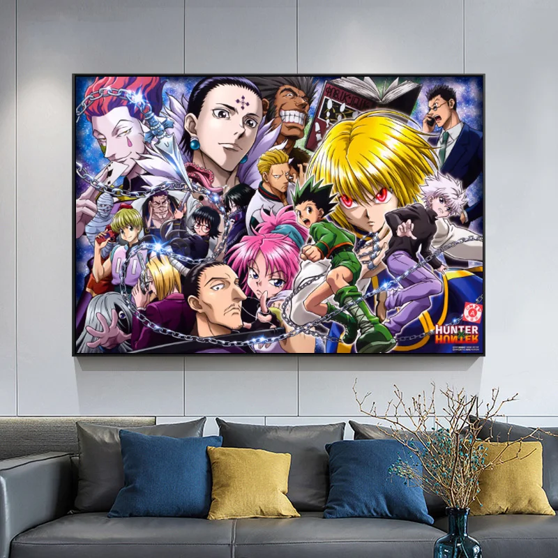 Хантер х японский аниме постер популярный классический Принт Холст постеры и