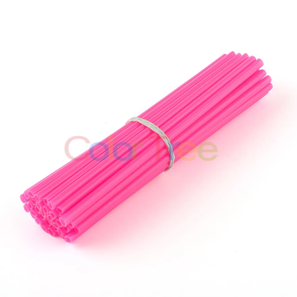 Pink 36 шт./упак. велосипед дорожный велосипед Защита комплект для обертывания колеса протектор спиц Красочные мотокросса диски накладки колеса протектор - Цвет: Pink