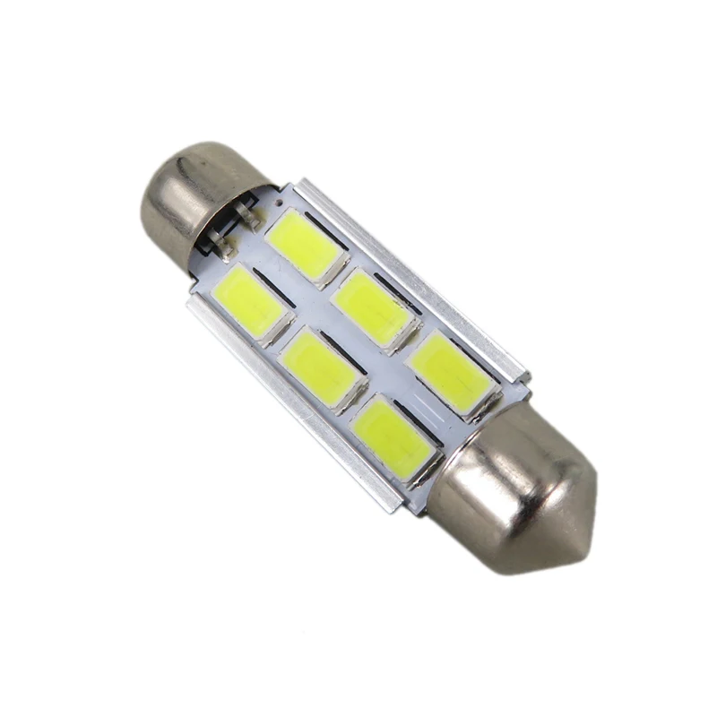 WLJH 10 шт. чистый белый 12 В Автомобильный светодиодный светильник Festoon 31/36/39/41 мм 5630