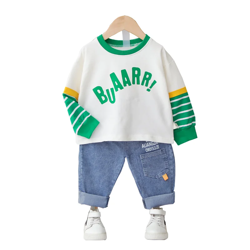 

New Spring Autumn Children Clothes Baby Boys Girls Cartoon T Shirt Pants 2Pcs/sets Kids Infant Casual Costume Toddler Sportswear