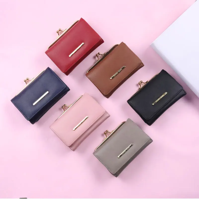 

KAI NA SHI European and American trend coin purse Folding small wallet retro ladies wallet