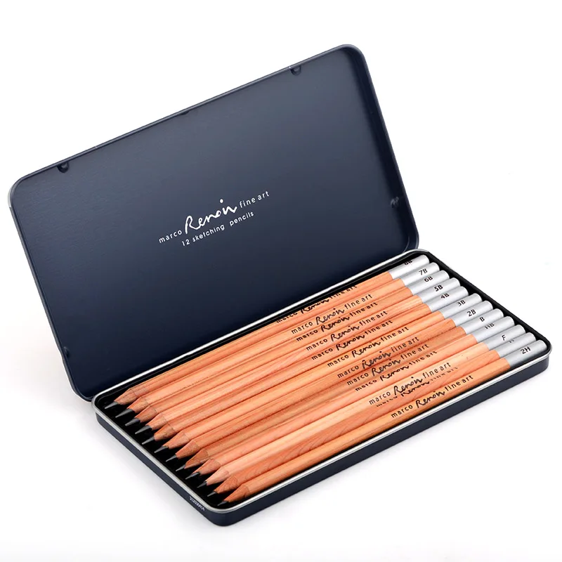 12 шт. карандаш с древесным углем смешанный свинцовый для рисования