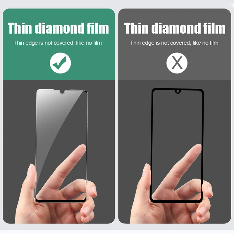 

3pcs black edge tempered glass for huawei p30 p40 lite p20 pro p smart z 2019 mate 30 honor 10 10i 20 8x 9 9x screen protector