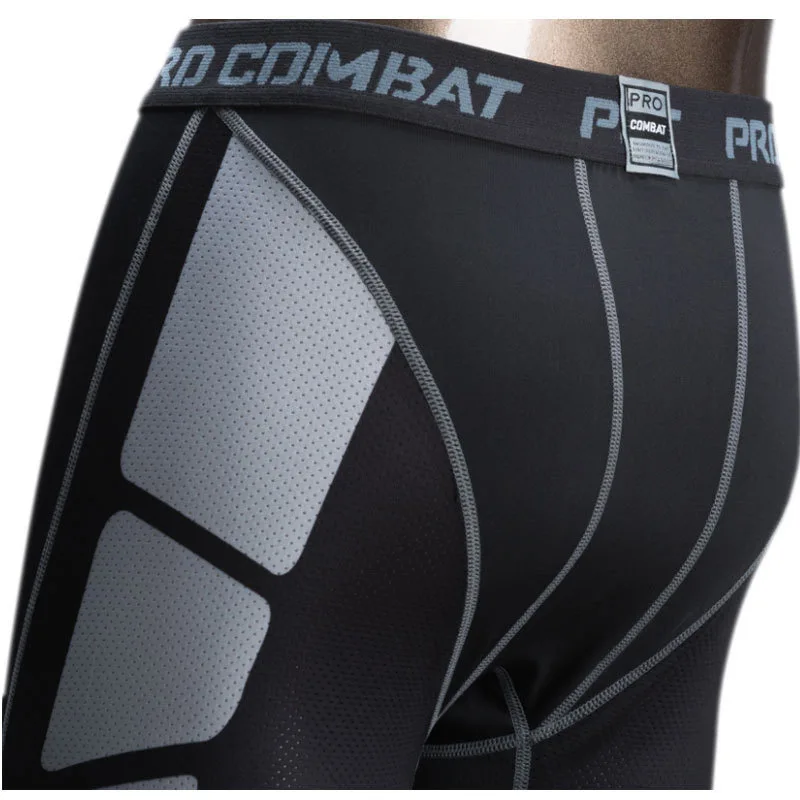 

Men's sports training tight shorts five-point printing pants fitness basketball running riding stretch pants