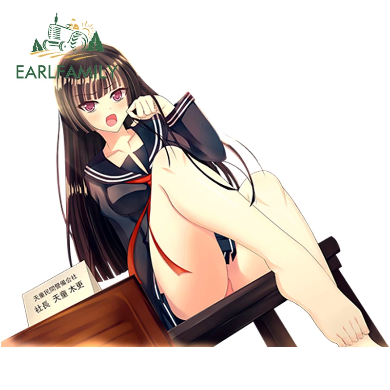EARLFAMILY 13 см x 10 2 аниме модная Автомобильная Наклейка Черная пуля Tendou Kisara