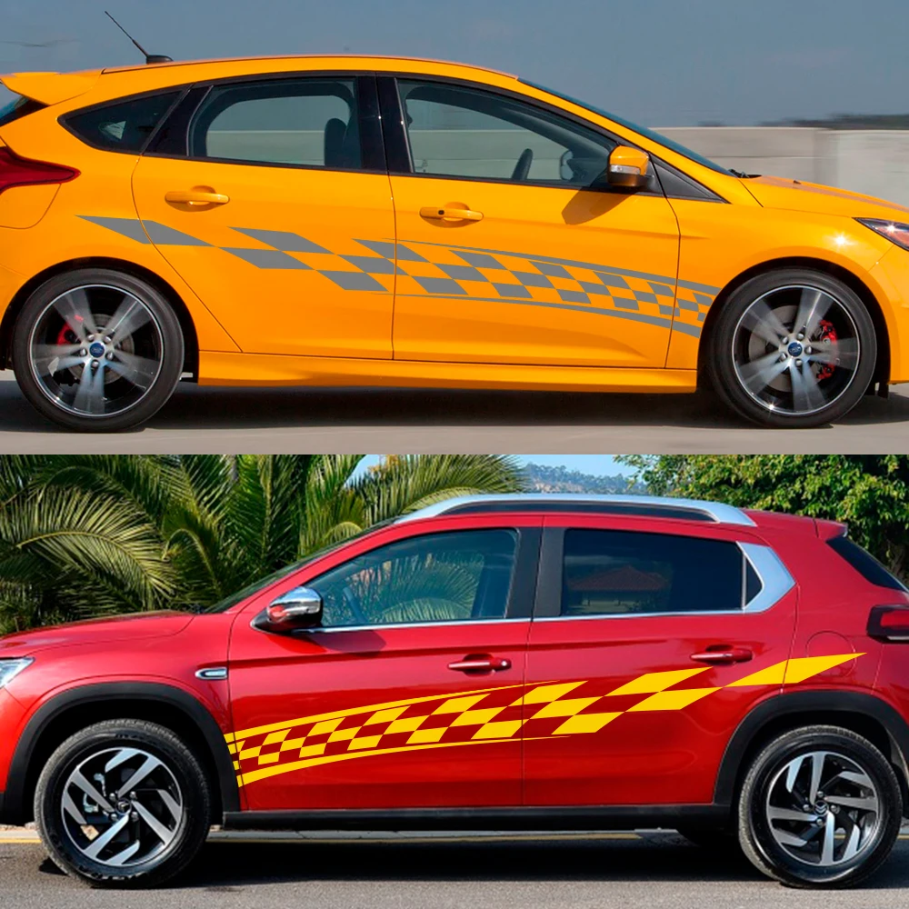 2 шт. виниловые наклейки на дверь автомобиля для Kia Sportage Rio Lada Granta Honda Fit Ford Focus 3 MK2 MK3