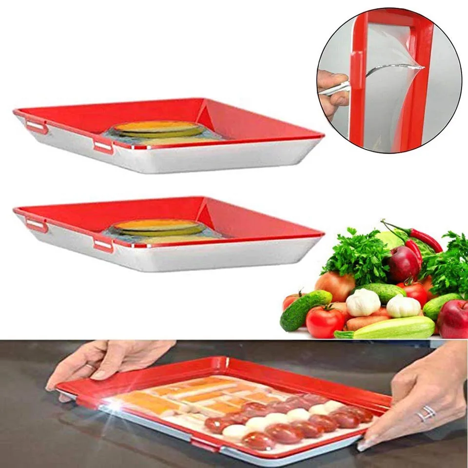 

Creative Food Preservation Tray Stackable Food Fresh Tray Magic Elastic Fresh Tray Reusable Food Storage Container