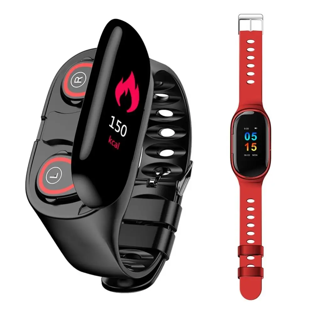 2-в-1 Беспроводной Bluetooth наушники монитор сердечного ритма многофункциональные