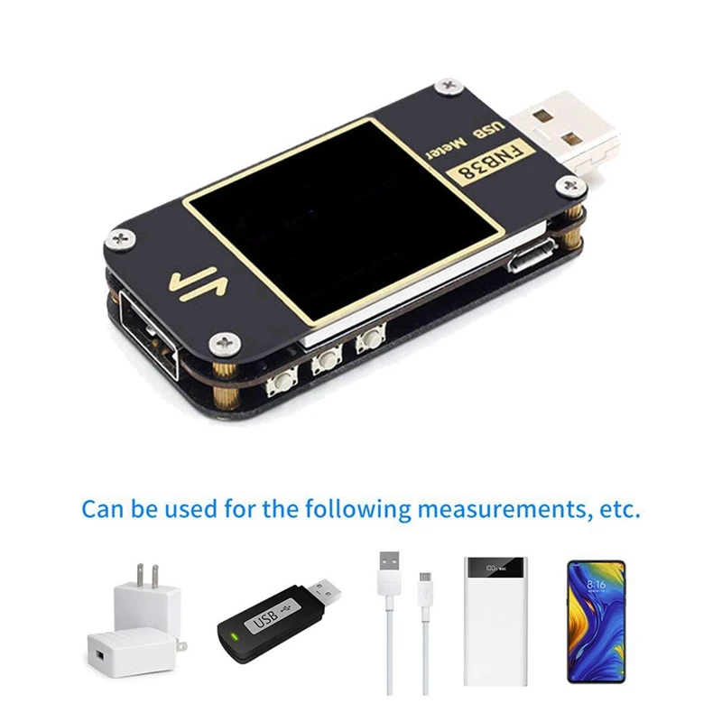 USB измеритель мощности тестер напряжения тока FNB38 мультиметр для QC4 + PD3.0 2 0