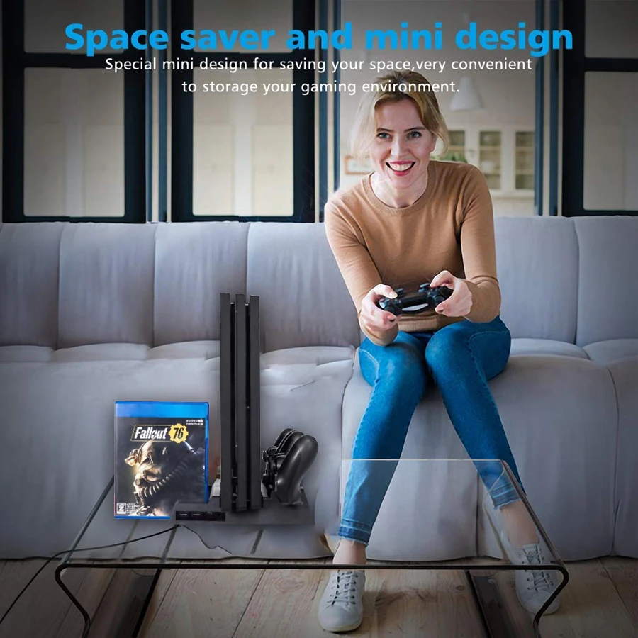 PS4 Pro консоль подставка 2 Coolingr вентилятор PS 4 контроллер зарядное устройство Play