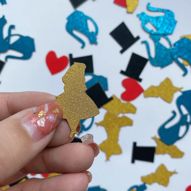 Omilut 100 шт. Алиса в стране чудес чайник с конфетти любовь декоративная шапка Baby Shower