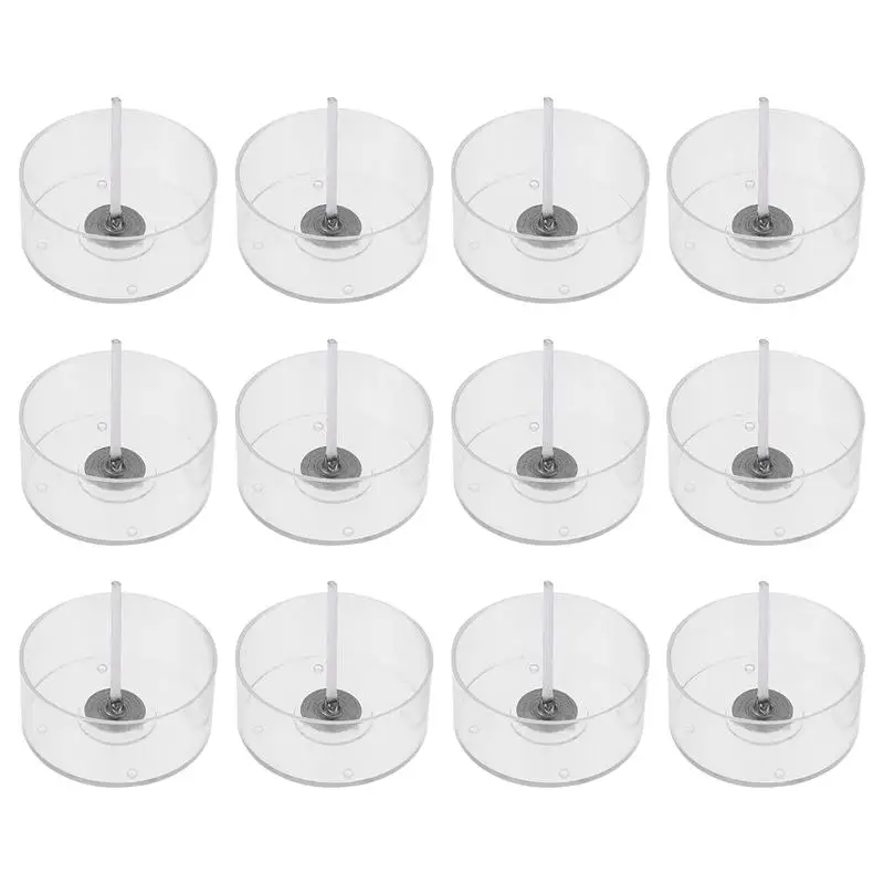 100pcs Candle Cotton Wicks with 10 Plastic Round Tealight Cups Making Kit box DIY candle mould | Дом и сад