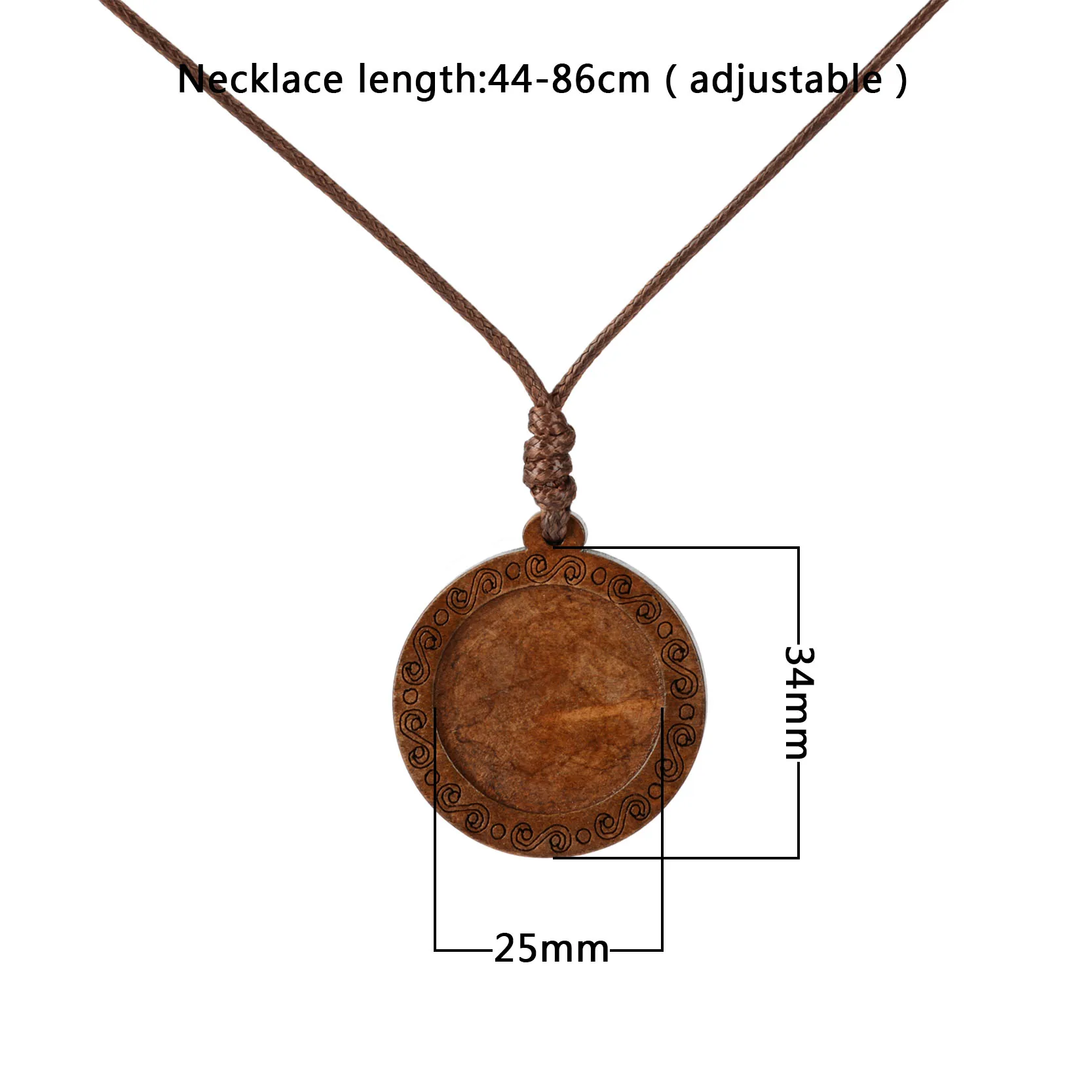 Bible Verse Jewelry Glass Cabochon Necklace Round Wood Pendant Design Wax Rope Chain Best Gift | Украшения и аксессуары