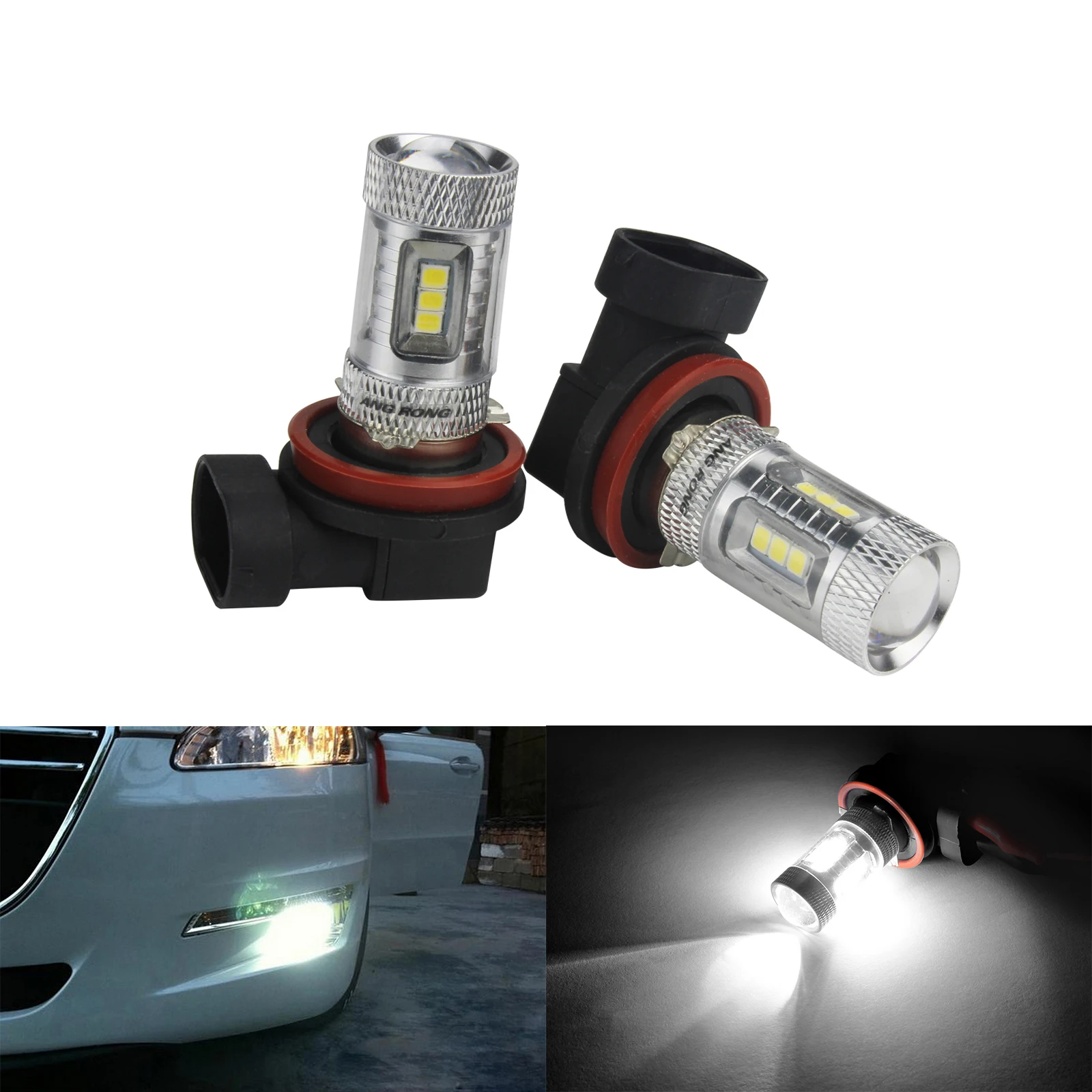 ANGRONG 2x H11 15 SMD Вт светодиодные боковые фары Противотуманные Дневные ходовые огни